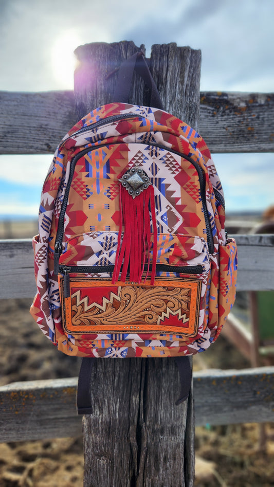 Red Southwest Backpack