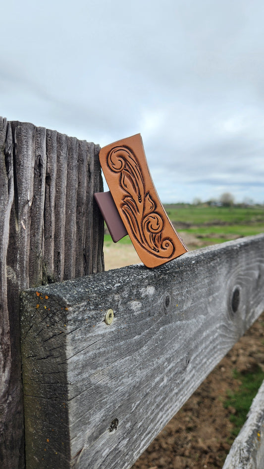 Tooled Scrolls Hair Clip