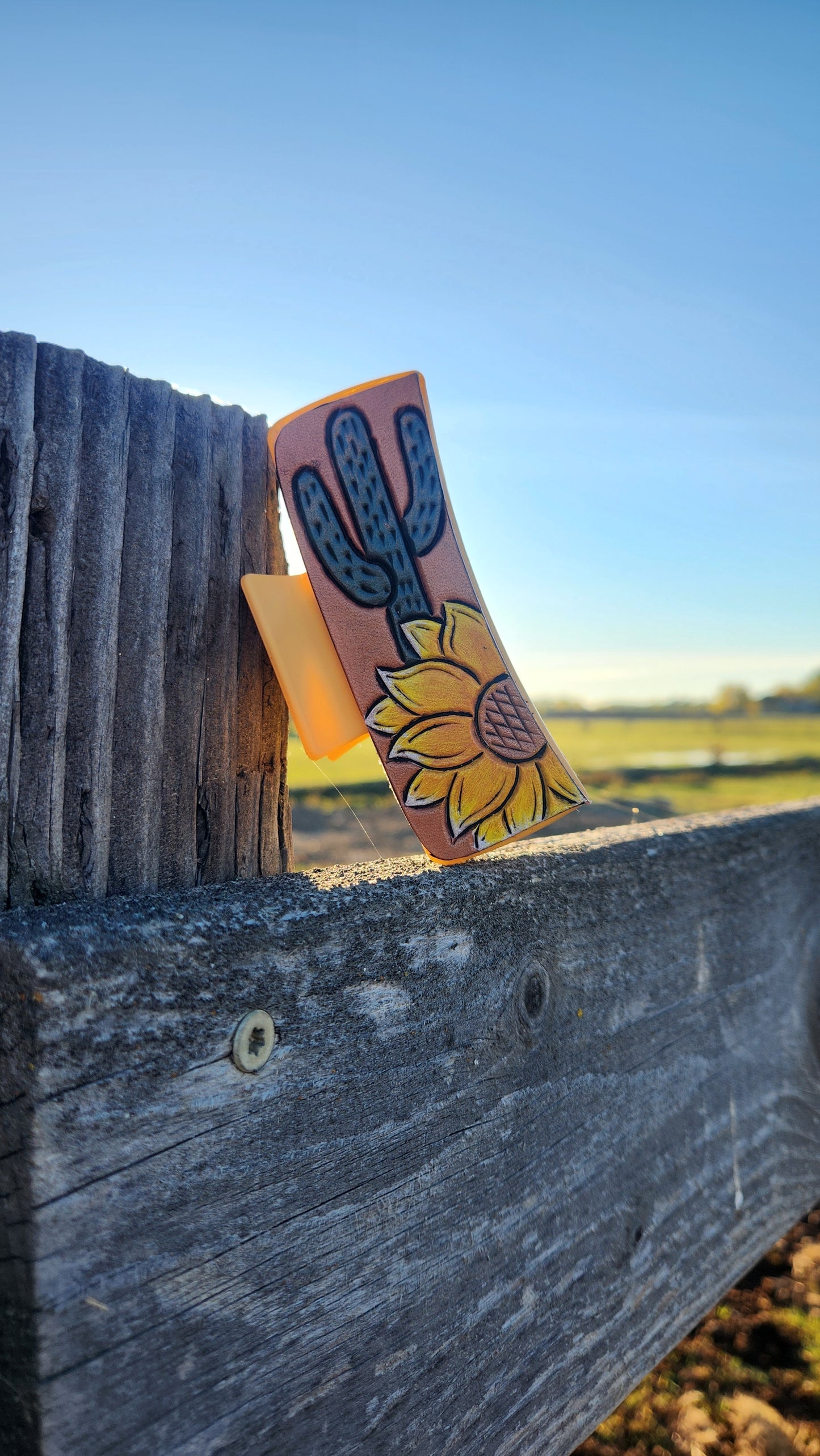 Cactus Sunflower Hair Clip