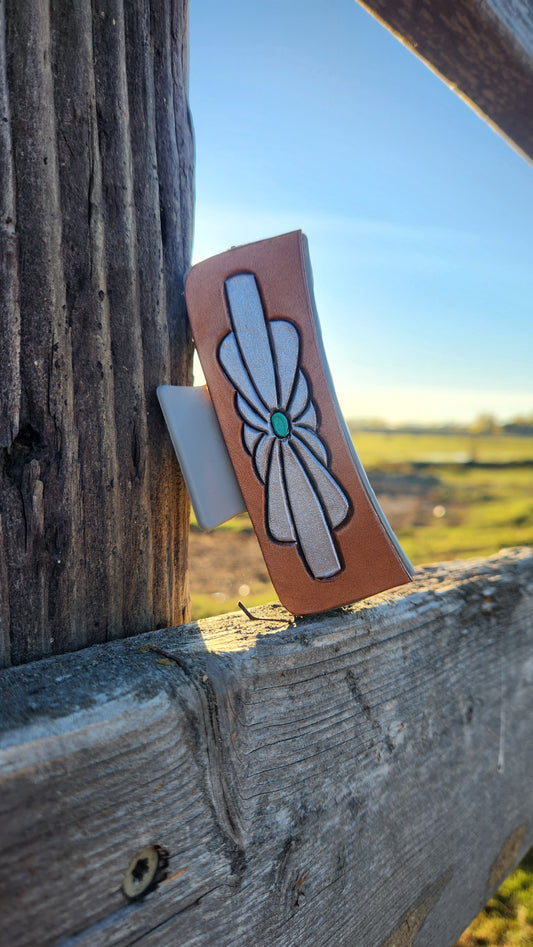 Silver Concho Hair Clip