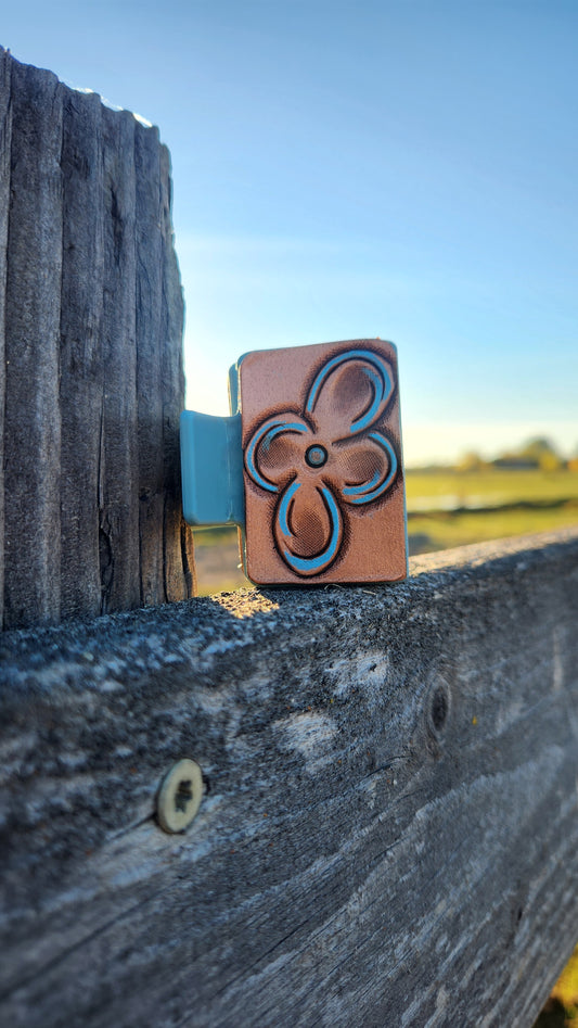 Small Blue Flower Hair Clip