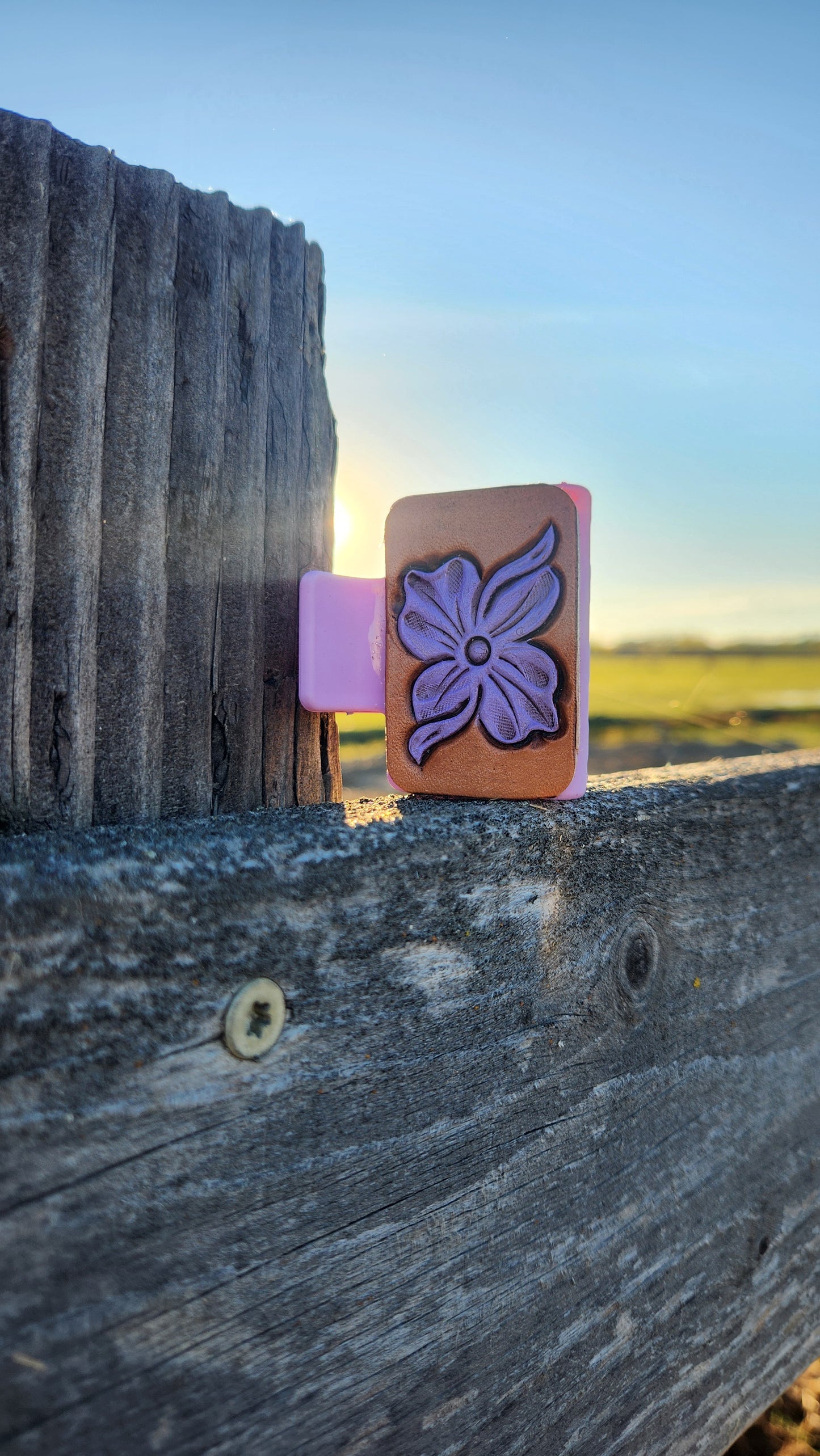 Small Purple Flower Hair Clip